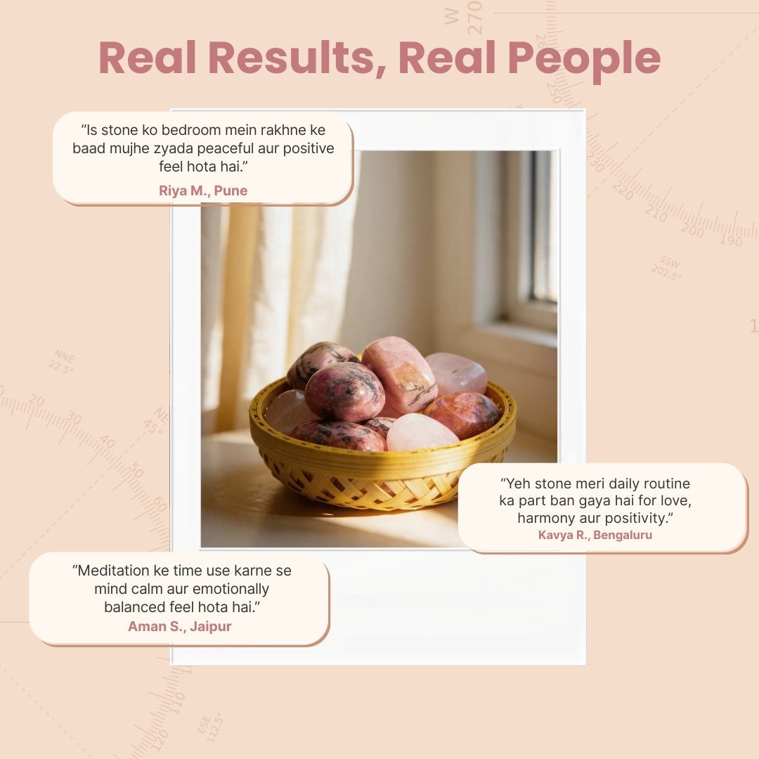 Love Relationship Tumbled Stone Pebble Crystal for Men, Women - Marriage Harmony - plusvalueindia