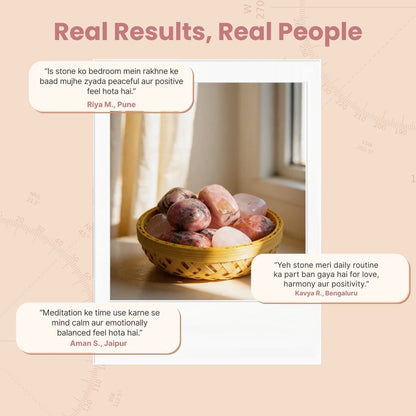 Love Relationship Tumbled Stone Pebble Crystal for Men, Women - Marriage Harmony - plusvalueindia