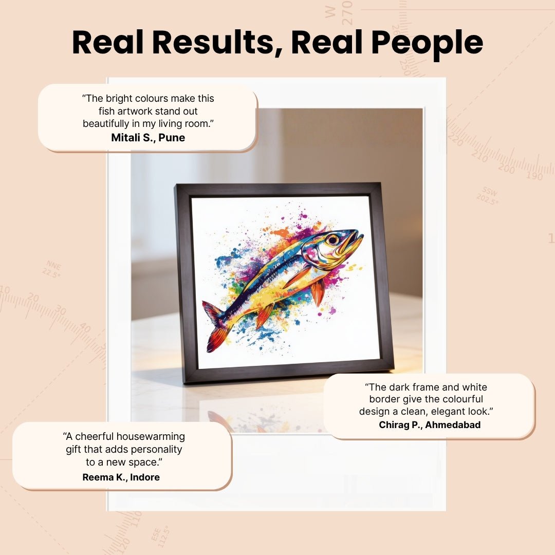 Lucky Fish prosperity wall frame packaged securely with reinforced corner guards in a premium shipping box