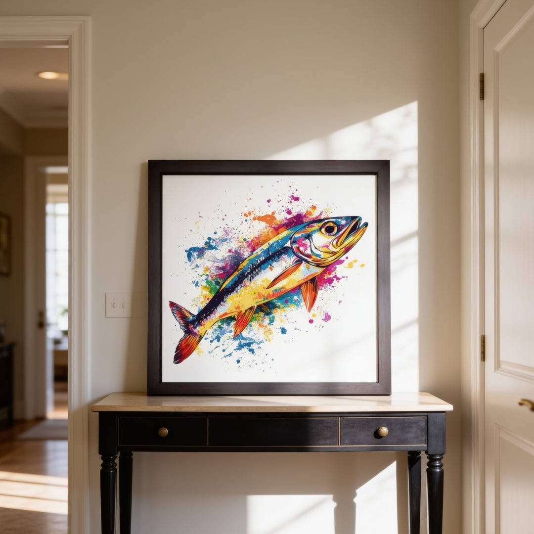 Vastu and Feng Shui Lucky Fish painting wall frame for prosperity, financial abundance, and positive chi