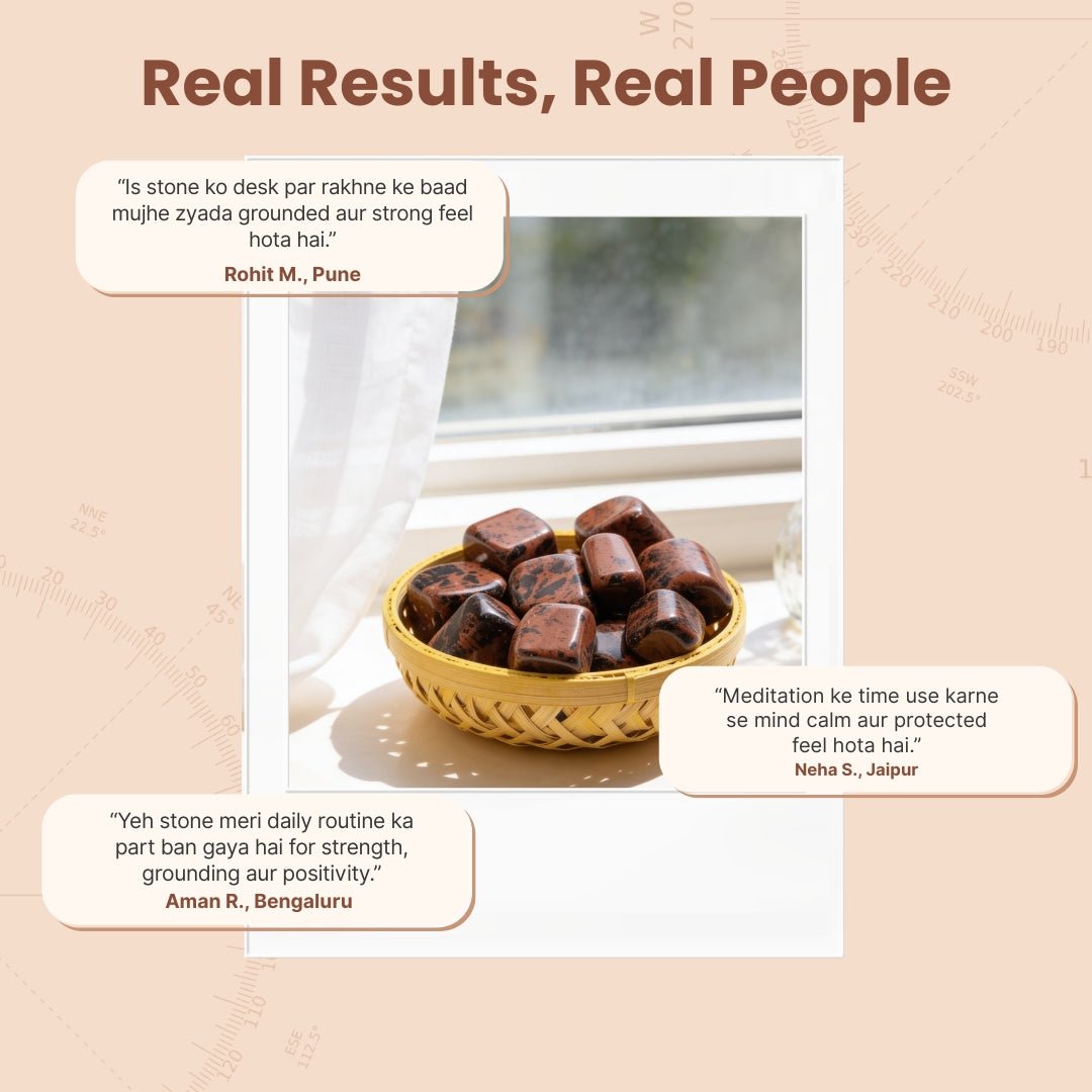Mahogany Obsidian Tumbled Stone Pebbles - plusvalueindia