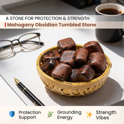 Mahogany Obsidian Tumbled Stone Pebbles - plusvalueindia