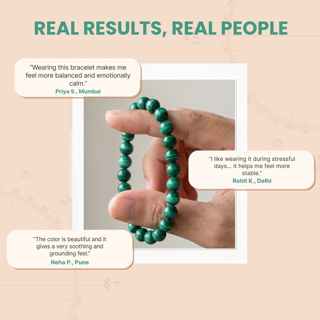 Malachite Bracelet - plusvalueindia