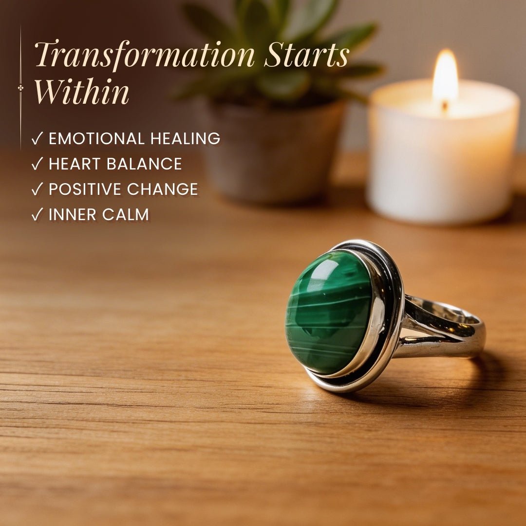 Malachite Ring - plusvalueindia