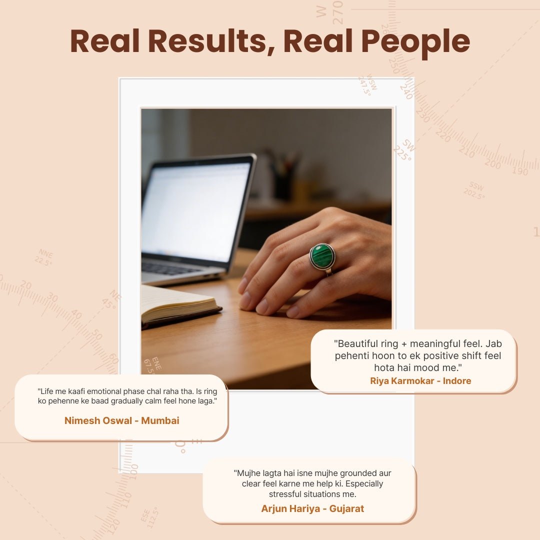 Malachite Ring - plusvalueindia