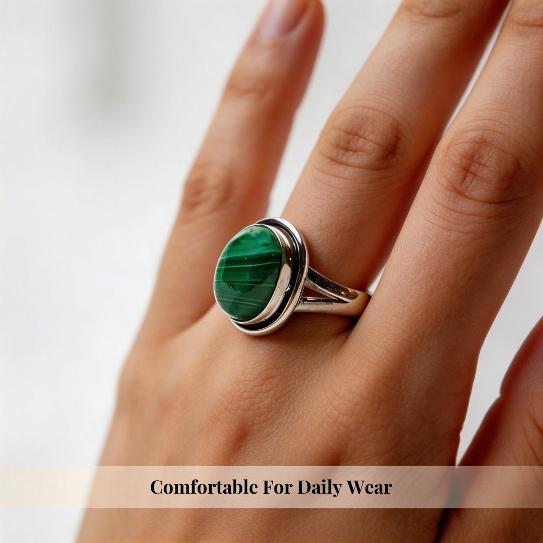 Malachite Ring - plusvalueindia