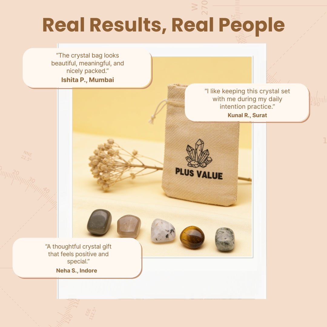 Manifestation Pocket Crystal Bag - plusvalueindia