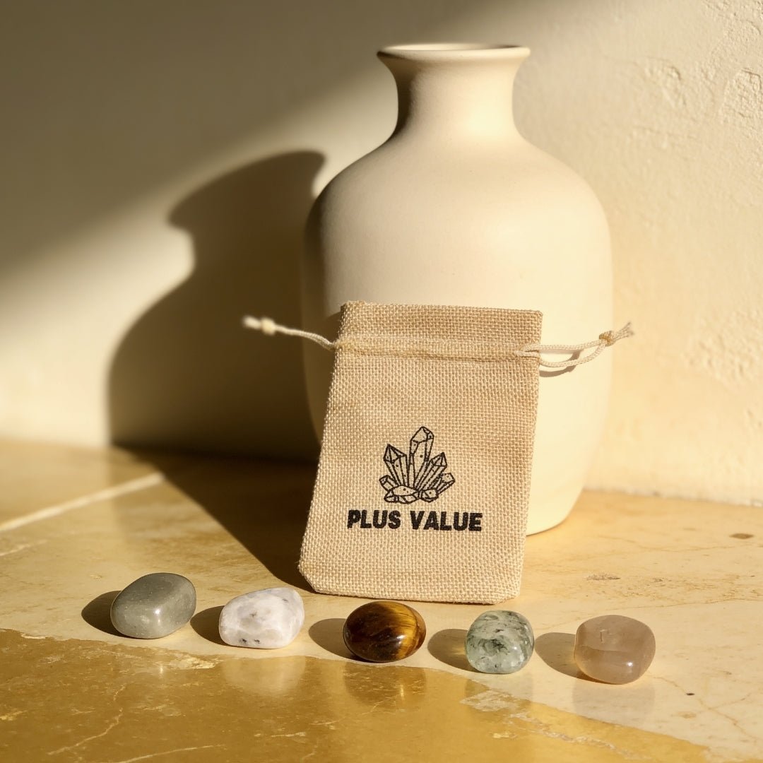 Manifestation Pocket Crystal Bag - plusvalueindia