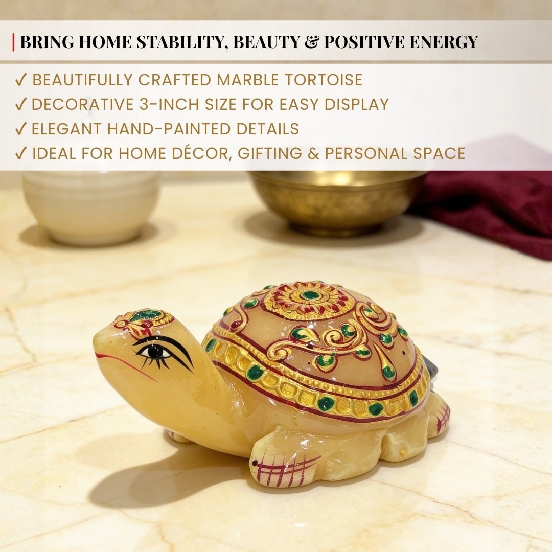 Beautiful Marble Tortoise 3" for Career and Job Opportunity - plusvalueindia