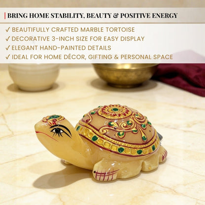 Beautiful Marble Tortoise 3" for Career and Job Opportunity - plusvalueindia
