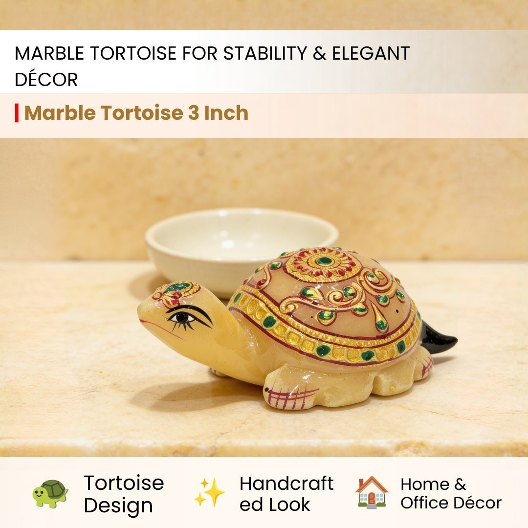 Beautiful Marble Tortoise 3" for Career and Job Opportunity - plusvalueindia