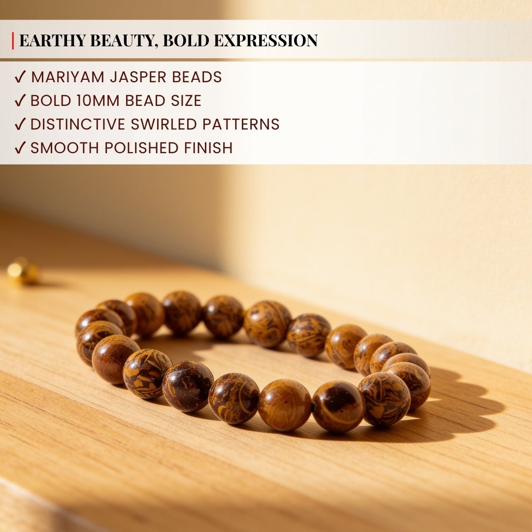 Heavy-duty dual elastic stretch cord construction engineered for 10 mm stone beads
