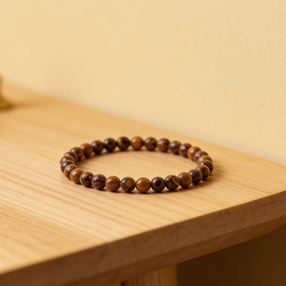 Natural Mariyam Jasper 6 mm round stone bead stretch bracelet