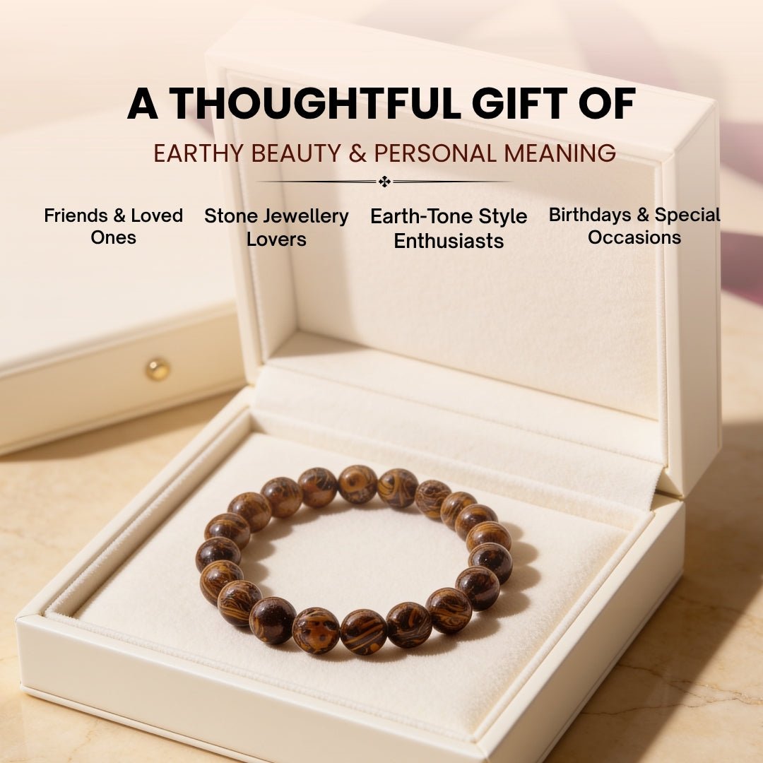Smooth polished finish and natural mineral textures of authentic Mariyam calligraphy stone beads
