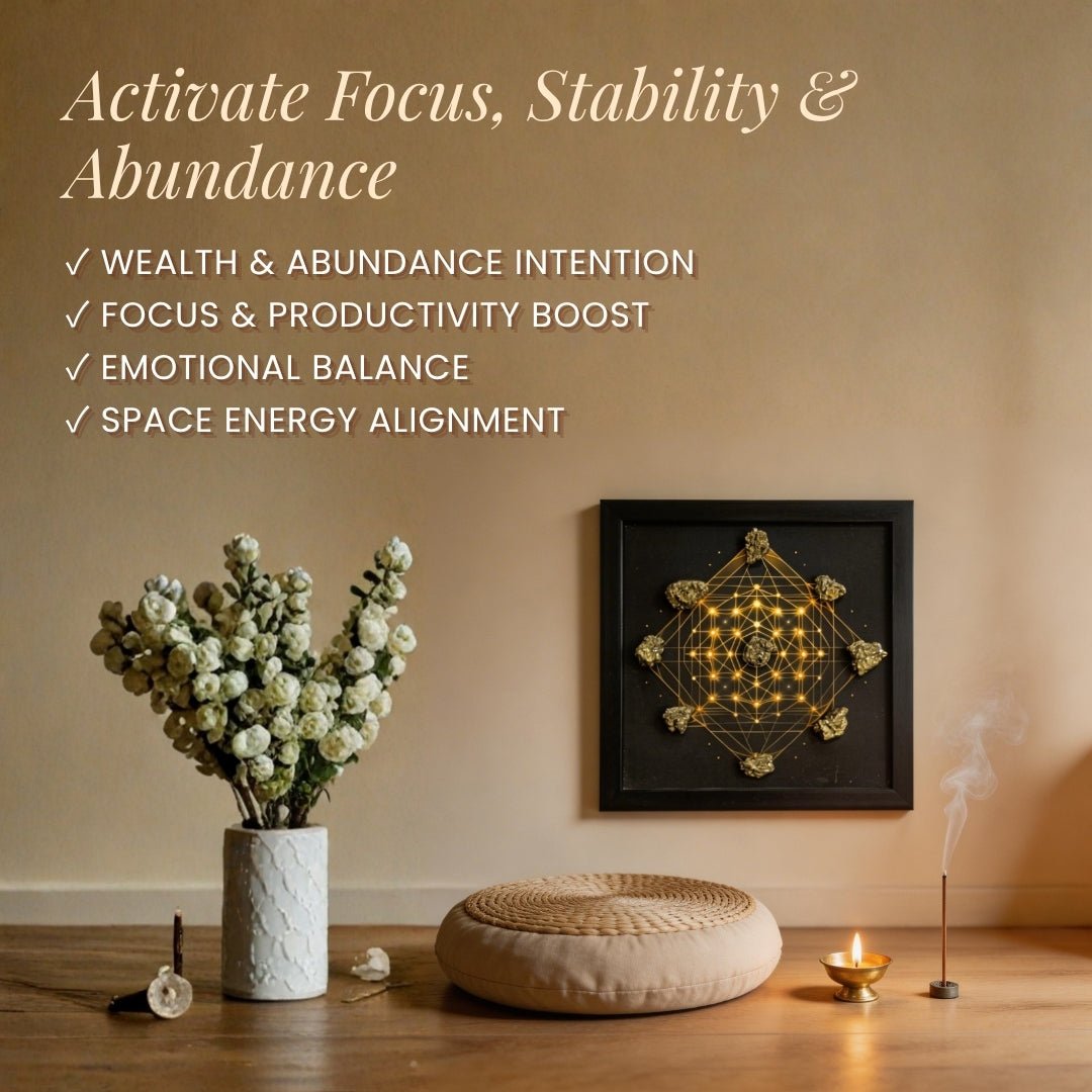 Master Crystal Grid - Sacred Geometry Vastu Tool for Wealth, Success & Harmony at Home & Office - plusvalueindia