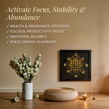Master Crystal Grid - Sacred Geometry Vastu Tool for Wealth, Success & Harmony at Home & Office - plusvalueindia