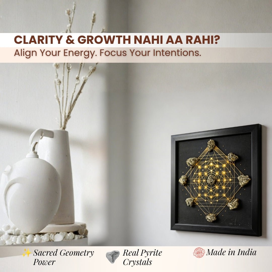 Master Crystal Grid - Sacred Geometry Vastu Tool for Wealth, Success & Harmony at Home & Office - plusvalueindia