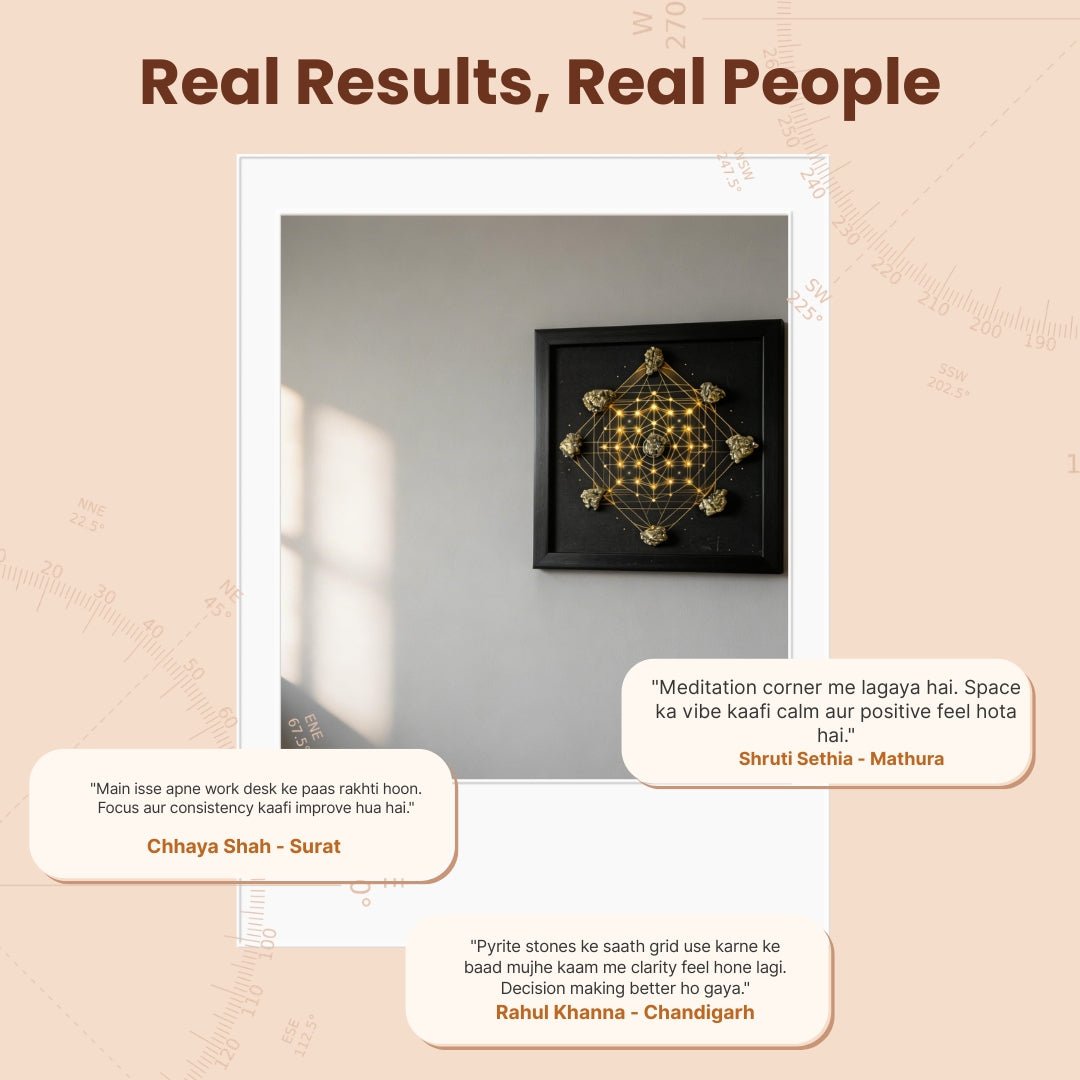 Master Crystal Grid - Sacred Geometry Vastu Tool for Wealth, Success & Harmony at Home & Office - plusvalueindia