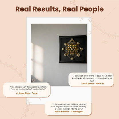 Master Crystal Grid - Sacred Geometry Vastu Tool for Wealth, Success & Harmony at Home & Office - plusvalueindia