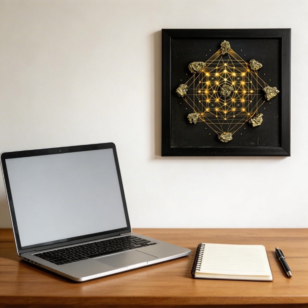 Master Crystal Grid - Sacred Geometry Vastu Tool for Wealth, Success & Harmony at Home & Office - plusvalueindia
