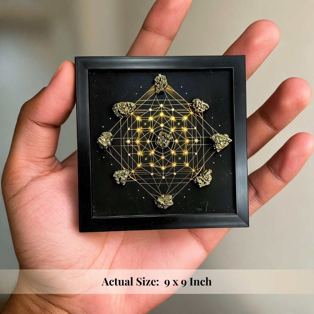 Master Crystal Grid - Sacred Geometry Vastu Tool for Wealth, Success & Harmony at Home & Office - plusvalueindia
