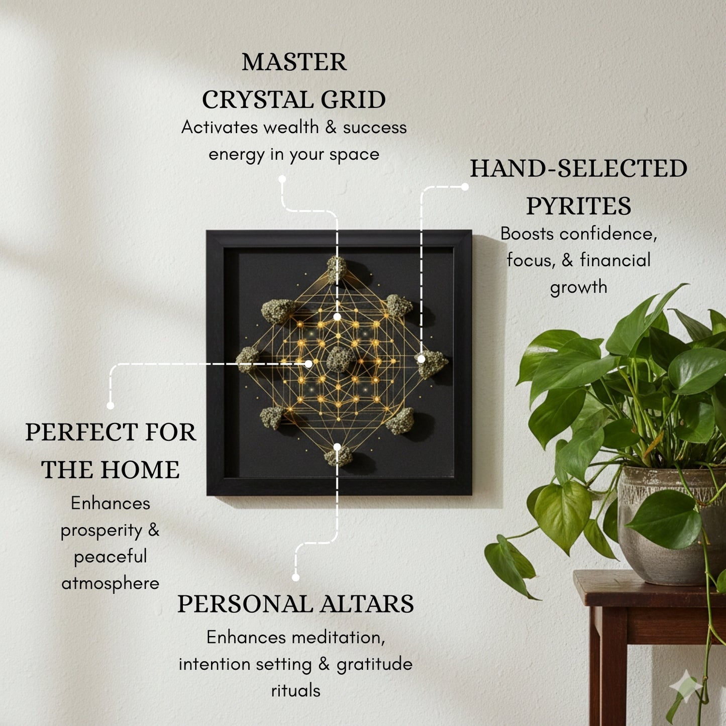 Master Crystal Grid – Manifest Wealth, Success, and Harmony with the Power of Sacred Geometry - plusvalueindia