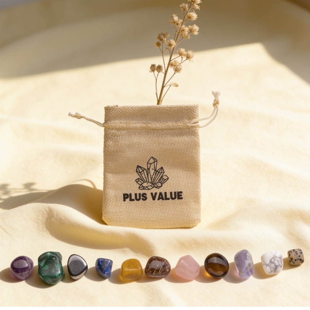 Men's Healing Crystal Bag - The Modern Man's Secret Toolkit - plusvalueindia