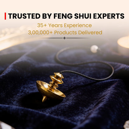 Merisis Brass Dowsing Pendulum With Free 4 Dowsing Charts and Jute Bag - plusvalueindia