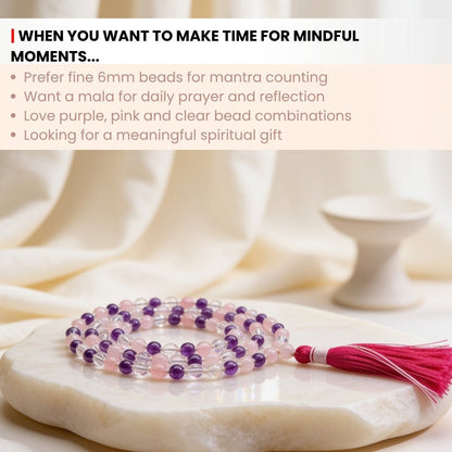 6 mm bead diameter scale measurement diagram for Mind Body Soul japa mala