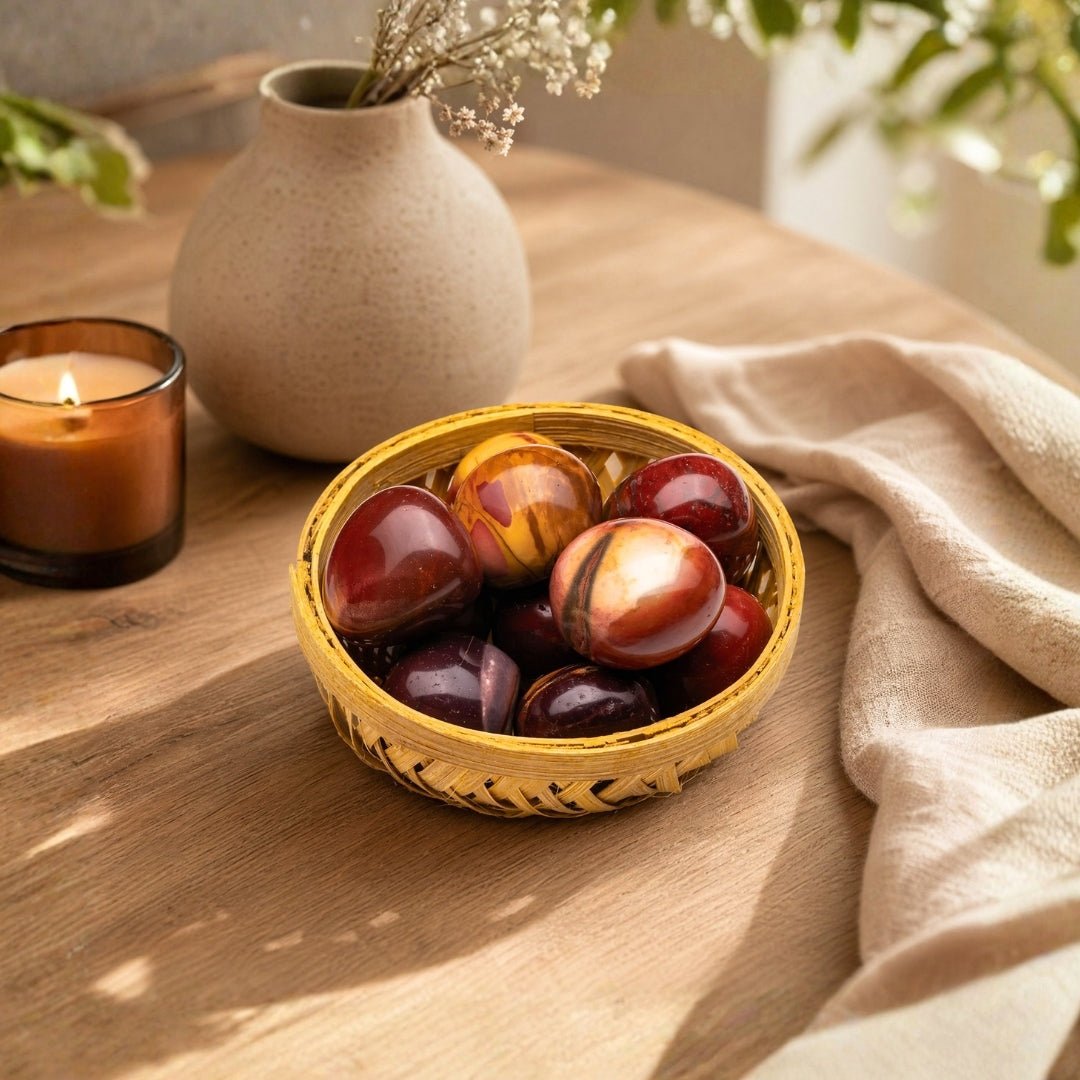 Mookaite Jasper Tumbled Stone Pebbles - plusvalueindia