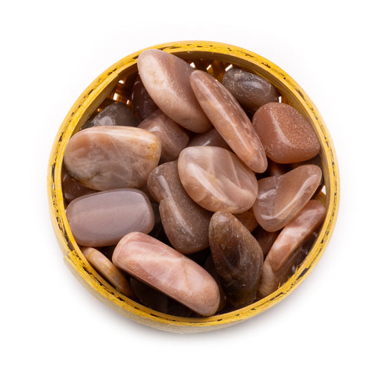 moonstone tumble pebble stone 200gm basket