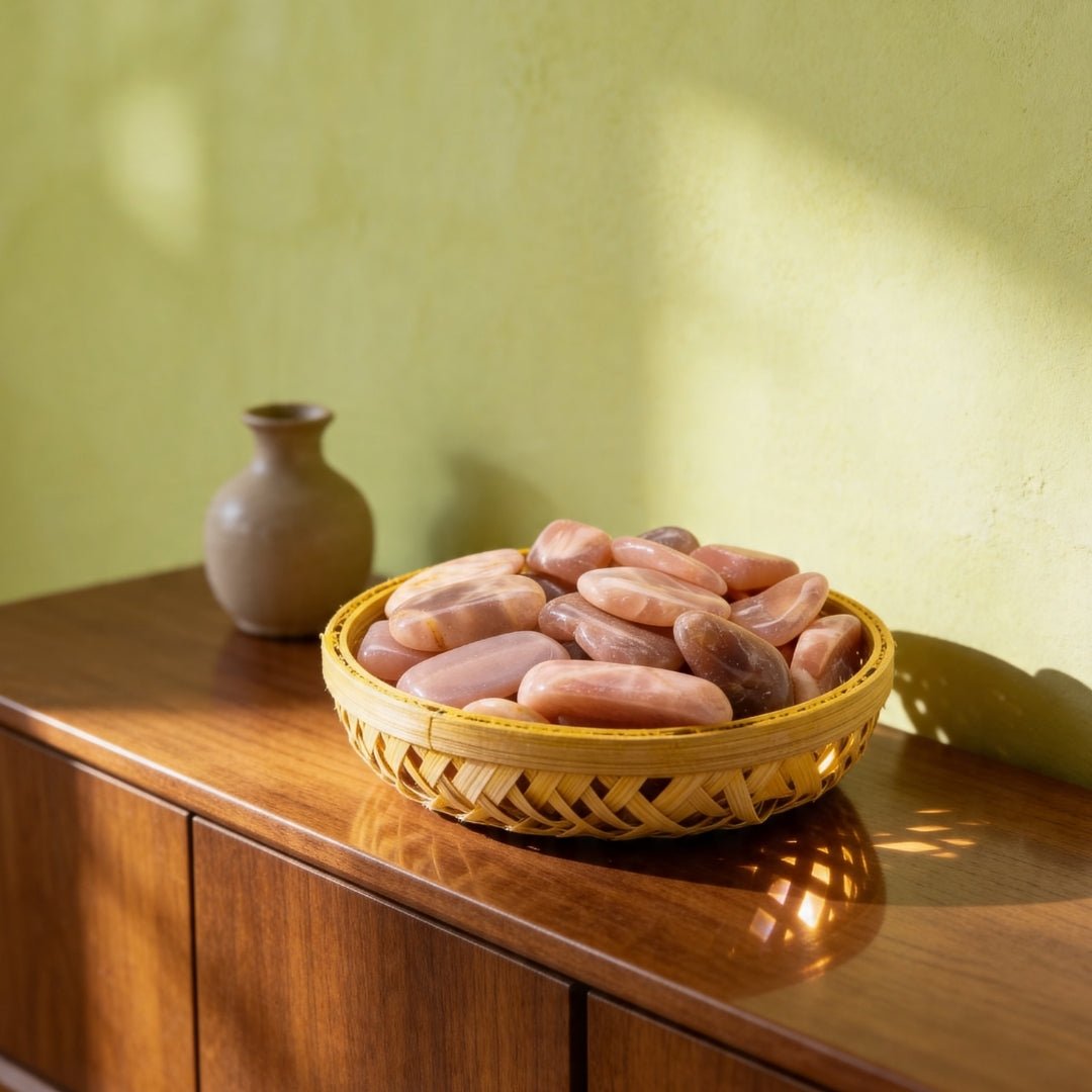 Moonstone Tumbled Stone Pebbles - plusvalueindia