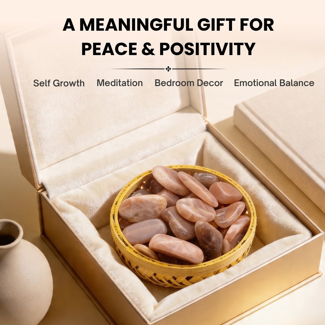 Moonstone Tumbled Stone Pebbles - plusvalueindia