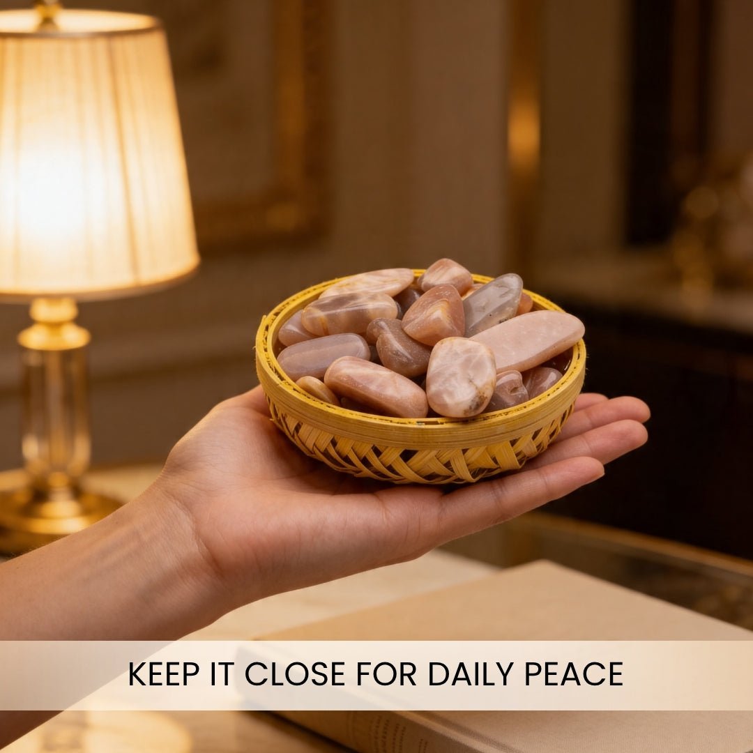 Moonstone Tumbled Stone Pebbles - plusvalueindia