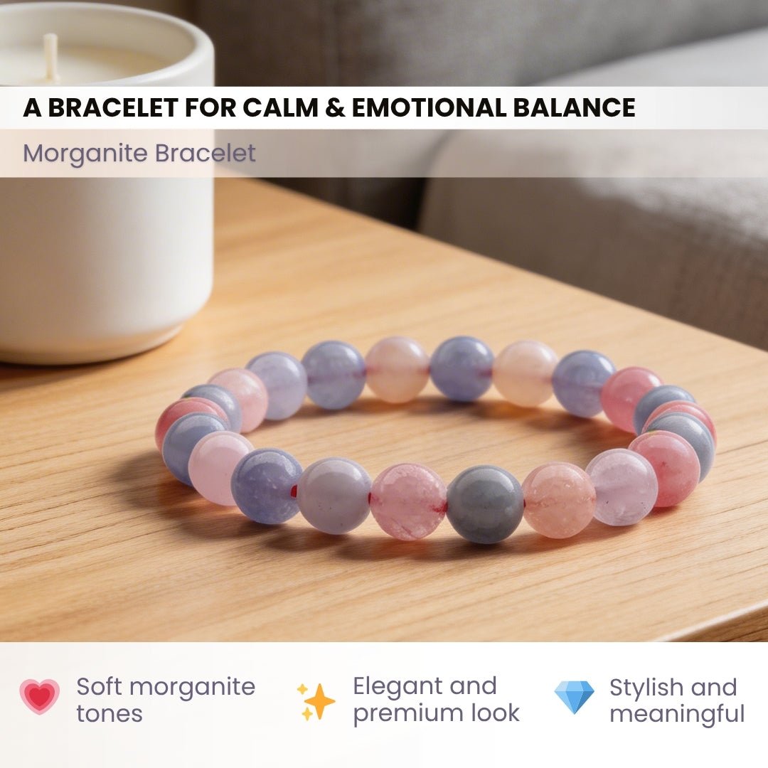 Morganite Bracelet | Stylish Charm Crystal Bracelet - plusvalueindia