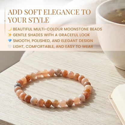 Multi Colour Moonstone Bracelet - plusvalueindia