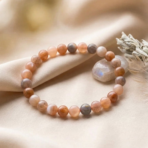 Multi Colour Moonstone Bracelet for intuition & balance