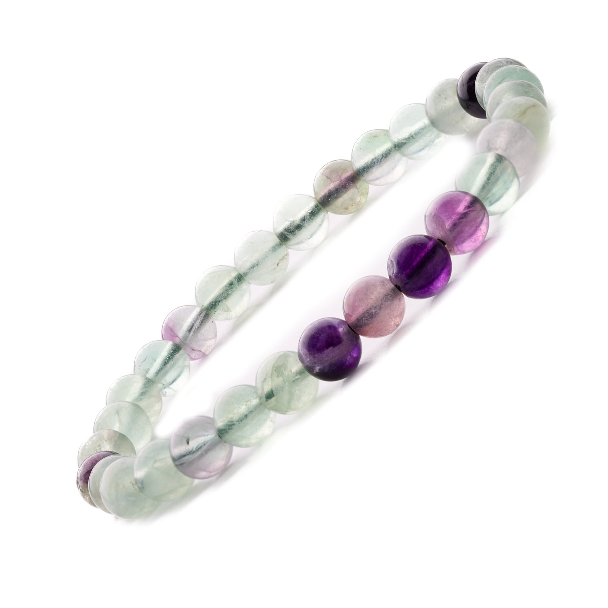 multi fluorite bracelet 6mm