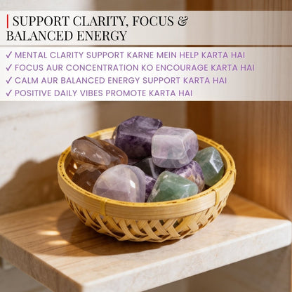 Multi Fluorite Tumbled Stone Pebbles - plusvalueindia