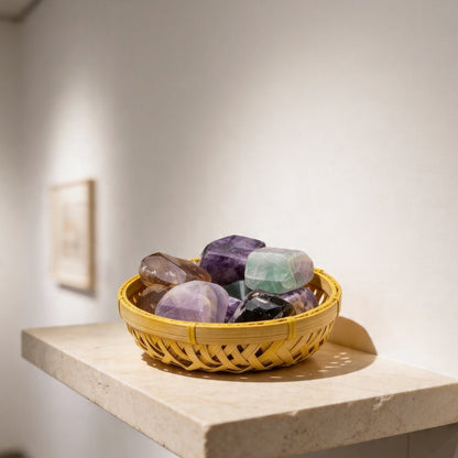 Multi Fluorite Tumbled Stone Pebbles - plusvalueindia