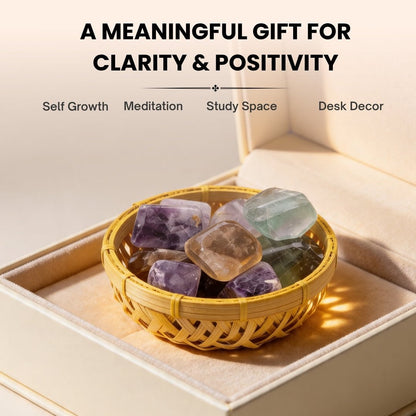 Multi Fluorite Tumbled Stone Pebbles - plusvalueindia
