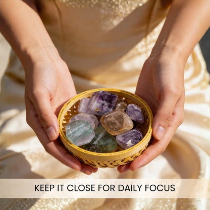 Multi Fluorite Tumbled Stone Pebbles - plusvalueindia