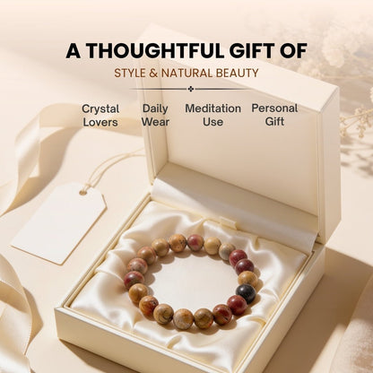 Multi Picasso Jasper Bracelet for Men Women Boys and Girls - plusvalueindia