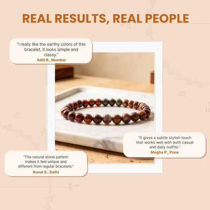 Multi Picasso Jasper Bracelet for Men Women Boys and Girls - plusvalueindia