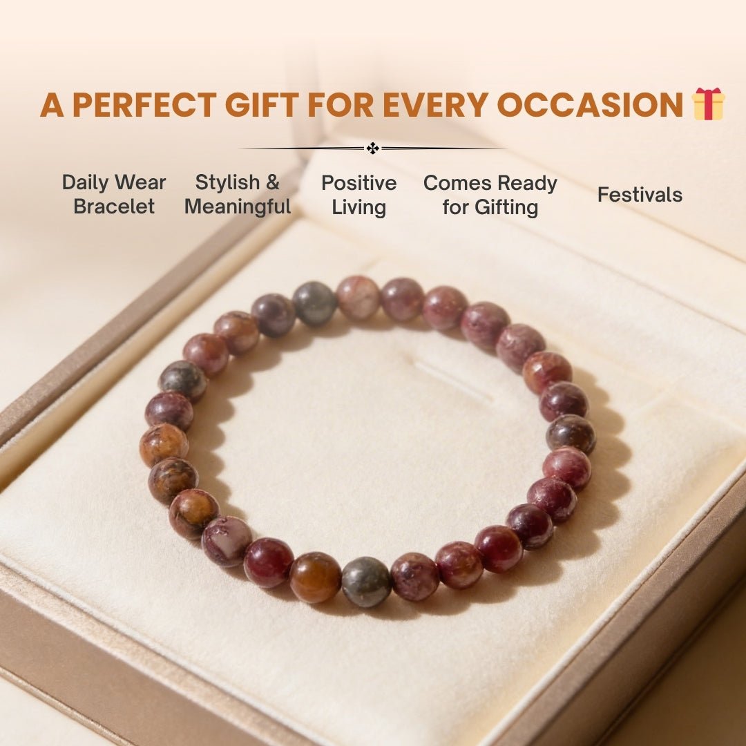 Multi Picasso Jasper Bracelet for Men Women Boys and Girls - plusvalueindia