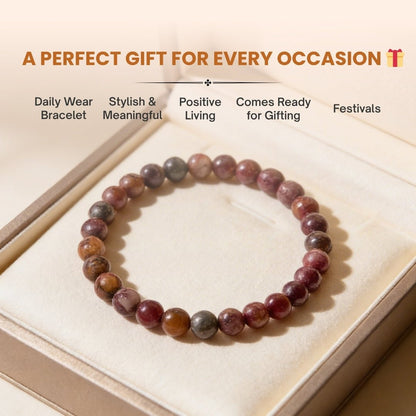 Multi Picasso Jasper Bracelet for Men Women Boys and Girls - plusvalueindia