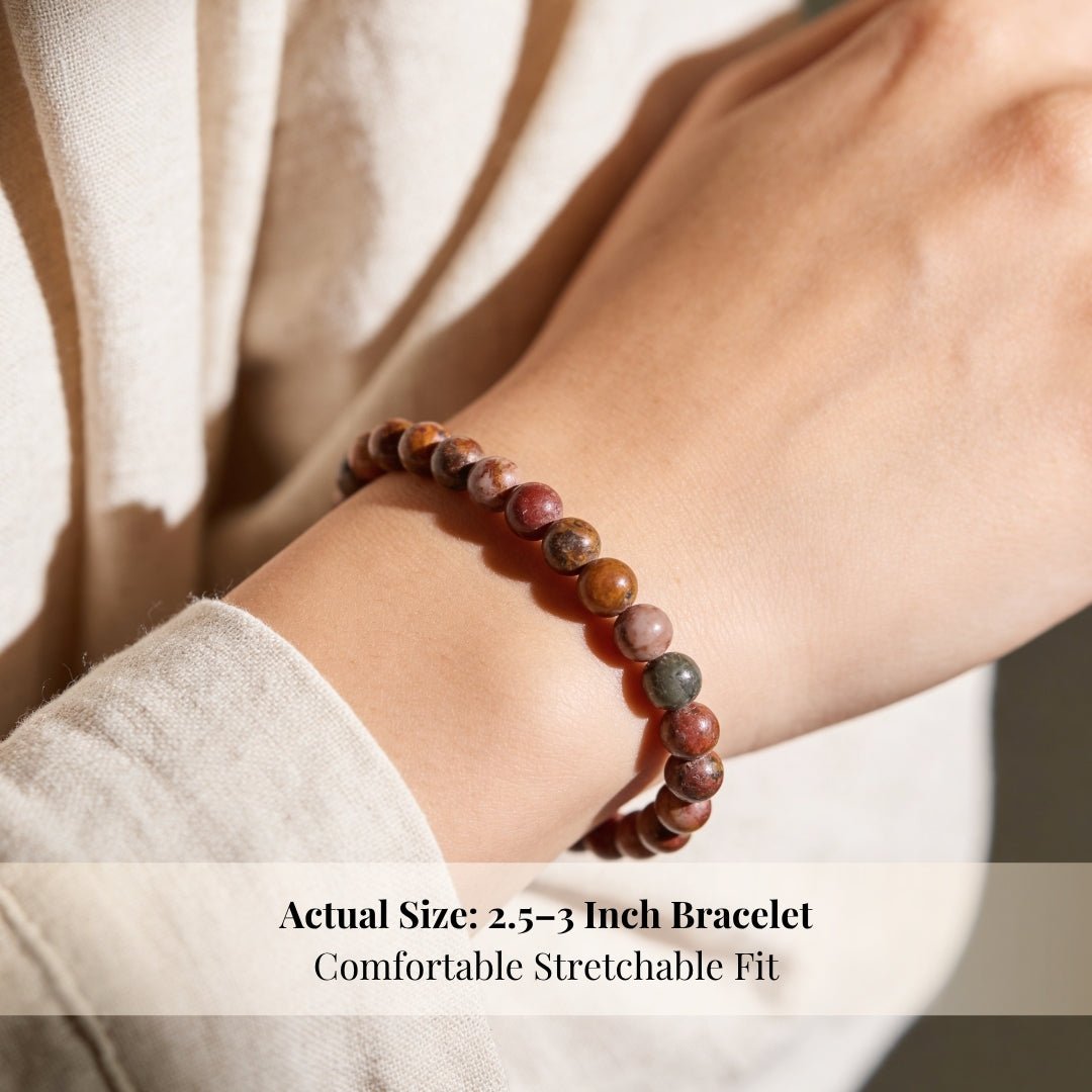 Multi Picasso Jasper Bracelet for Men Women Boys and Girls - plusvalueindia