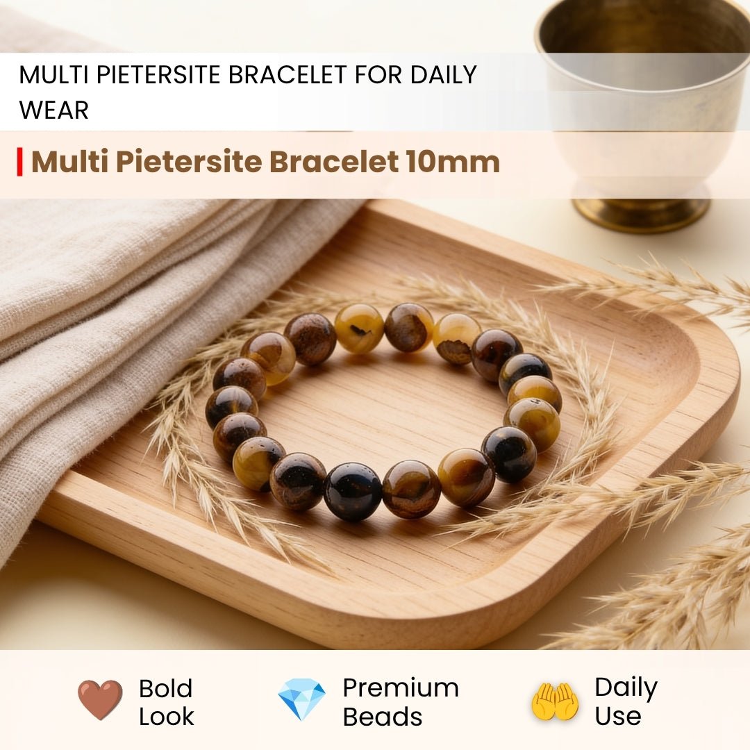 Multi Pietersite Bracelet for Men Women Boys and Girls - plusvalueindia