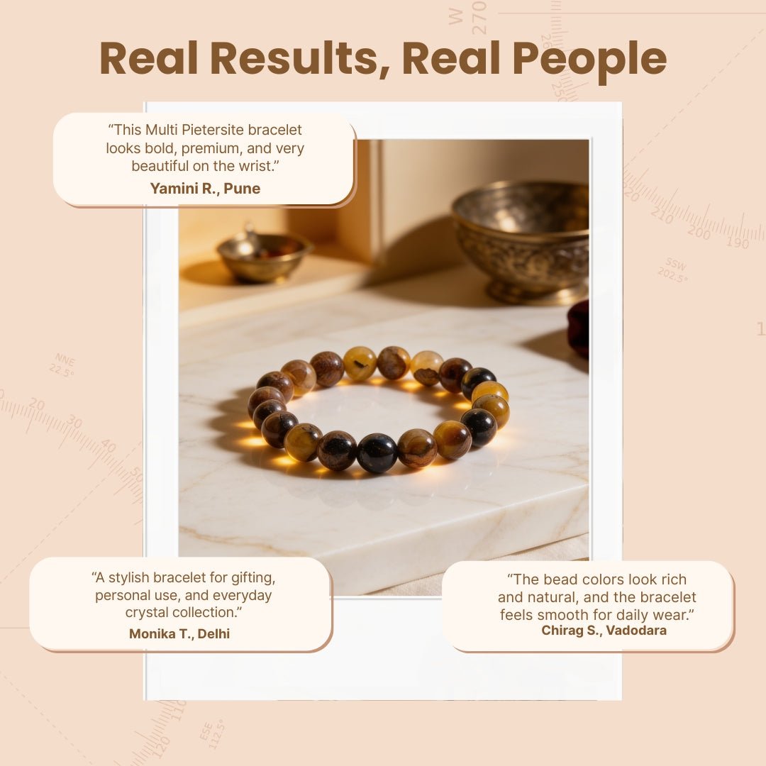 Multi Pietersite Bracelet for Men Women Boys and Girls - plusvalueindia