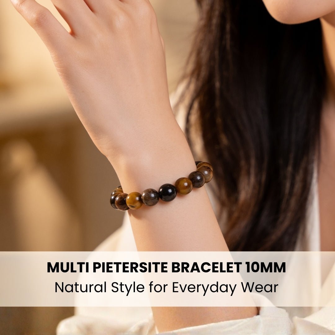 Multi Pietersite Bracelet for Men Women Boys and Girls - plusvalueindia